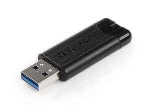 Zibatmiņas diskdzinis Verbatim 3.0 128GB PINSTRIPE, melns cena un informācija | USB Atmiņas kartes | 220.lv