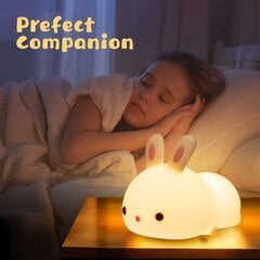 Nakts gaisma bērnu barošanas lampa aptumšojoša nakts gaisma bērnu kawaii dekorācija bērnu istabas 16 krāsu nakts gaisma naktslampiņa bērnu LED nakts gaisma bērnu truša lampa cena un informācija | Lampas bērnu istabai | 220.lv