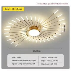 Mūsdienīgas LED griestu lampas Akrila saulespuķu griestu lampas matētas antīkas zelta radošās lustra viesistabas ēdamistabas apgaismojumam cena un informācija | Griestu lampas | 220.lv