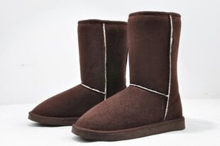 (36-EVA brūns) Zīmols 2024 Fashion 24cm ziemas zābaki sieviešu plakani sniega zābaki botas de neve & bēša, melna, pelēka, kafijas, rozā, cena un informācija | Distanču slēpju zābaki | 220.lv