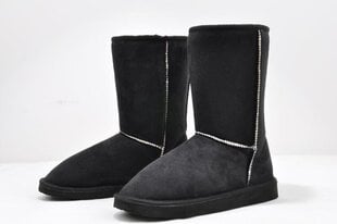 (38-EVA melns) Zīmols 2024 Fashion 24cm ziemas zābaki sieviešu plakani sniega zābaki botas de neve & bēša, melna, pelēka, kafijas, rozā, cena un informācija | Distanču slēpju zābaki | 220.lv