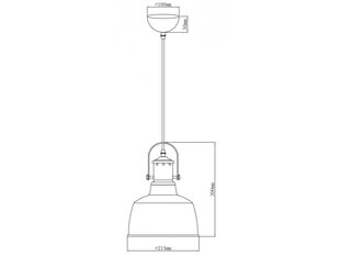 Piekarināmā lampa NOOR, 21,5 cm, balta 6934 cena un informācija | Lustras | 220.lv