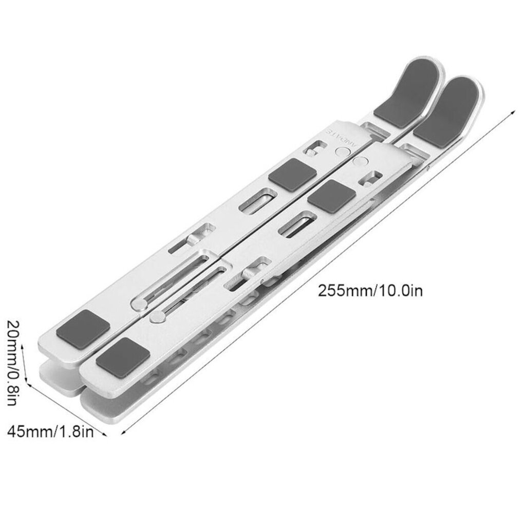 iLike STM1 Salokāms Metāla paliknis poratīvajam (10-17.3'') & Planšetdatoram Staīvs ar regulējamu leņķi Sudraba cena un informācija | Citi aksesuāri planšetēm un e-grāmatām | 220.lv