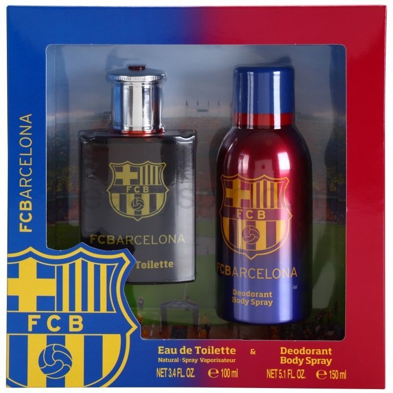 Komplekts EP Line FC Barcelona:edt 100 ml + dezodorants 150 ml cena un informācija | Vīriešu smaržas | 220.lv