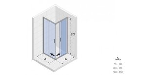 Dušas kabīne RIHO Hamar 90x90 cm cena un informācija | Dušas kabīnes | 220.lv