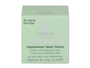 Nostiprinošs acu krēms Clinique Repairwear Laser Focus, 15 ml cena un informācija | Acu krēmi, serumi | 220.lv