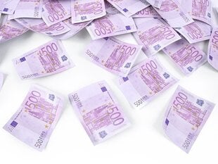 Konfeti lielgabals - 60 cm, 500 € banknotes cena un informācija | Svētku dekorācijas | 220.lv