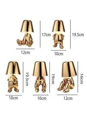 Gultas pieskāriena galda lampa, Gold Thinker lampa Galda lampa Bezvada uzlādējams pārnēsājams dekoratīvs cena un informācija | Aplikācijas, rotājumi, uzlīmes | 220.lv