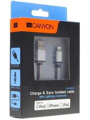 Canyon CNS-MFIC3DG, USB-A/Lightning, 1 m cena un informācija | Canyon TV un Sadzīves tehnika | 220.lv