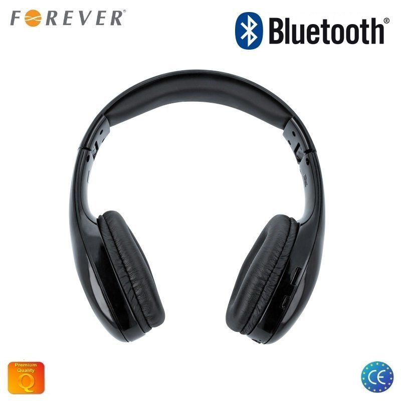 Forever BHS-200 Universālas Bluetooth Bezvadu Stereo Austiņas ar FM Radio / Micro SD un Telefona Zvana Funkciju Melnas cena un informācija | Austiņas | 220.lv