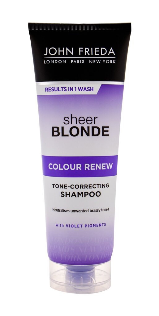 Šampūns vēsi blondais tonis John Frieda Sheer Blonde Colour Renew 250 ml cena un informācija | Šampūni | 220.lv