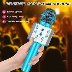 Bezvadu BT karaoke mikrofons, pārnēsājams mikrofons āra mājas mazs skaļrunis цена и информация | Аксессуары для телефонов | 220.lv