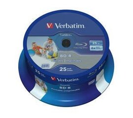 CD, Verbatim BD-R 6x 25GB 25P CB HTL Drukājams NO ID 43811 cena un informācija | Vinila plates, CD, DVD | 220.lv