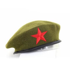 (60cm Armijas zaļš5)Augstas kvalitātes vilnas beretes Modes armijas cepures Zvaigznes emblēma Sailor deju priekšnesumu cepure Trilby Chapeau vīriešiem sievietēm unisex cena un informācija | Sieviešu cepures | 220.lv