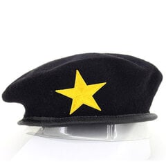 (60cm Melns1)Augstas kvalitātes vilnas beretes Modes armijas cepures Zvaigznes emblēma Sailor deju priekšnesumu cepure Trilby Chapeau vīriešiem sievietēm unisex cena un informācija | Sieviešu cepures | 220.lv