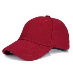 (55 līdz 60 cm vīna sarkana) Rudens ziemas unisex vilnas filca beisbola cepures vienkrāsainas Casquette Chapeau Trilby Trucker cepure vīriešiem sievietēm цена и информация | Женские шапки | 220.lv