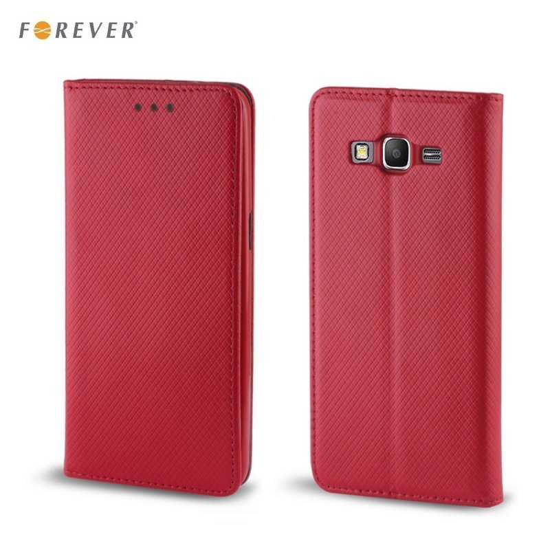 Smart Magnet case for Huawei P9 Lite red цена и информация | Telefonu vāciņi, maciņi | 220.lv