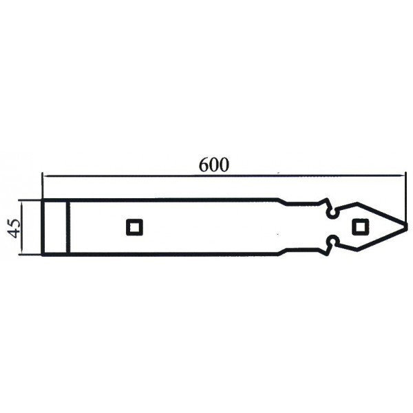 Vārtu eņģe, 400/500/600 mm цена и информация | Durvju stopētāji un citi aksesuāri | 220.lv