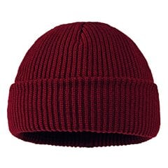 (One Size Wine Red) Ziemas siltas pupiņas ikdienišķas īsas diegu hiphopa cepures pieaugušiem vīriešiem Sieviešu vilnas trikotāžas galvaskausa vāciņš elastīgs unisex cena un informācija | Sieviešu cepures | 220.lv