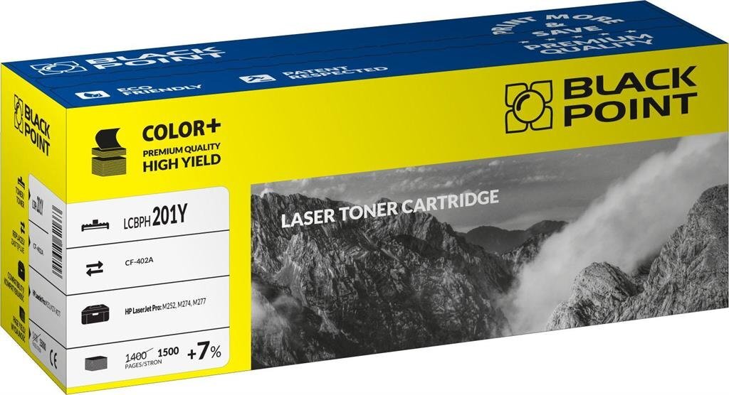 Toner Black Point LCBPH201Y | yellow | 1500 pp. | HP CF402A цена и информация | Kārtridži lāzerprinteriem | 220.lv