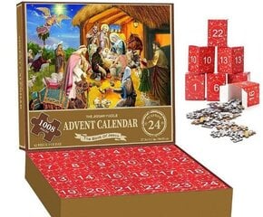 24 dienu mīklu Adventes kalendārs, Blind Box, Sarkans cena un informācija | Kalendāri, piezīmju grāmatas | 220.lv