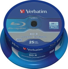 Verbatim Datalife 6x BD-R 25 ГБ 25 шт. цена и информация | Виниловые пластинки, CD, DVD | 220.lv