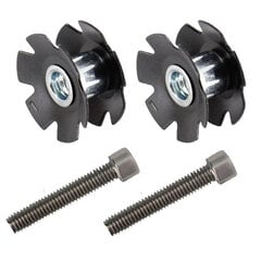 (2gab Bolt Star Nut)MTB velosipēda augšdaļas caurules vāciņš Skrūvējamās austiņas starplikas vāciņa dakšas gredzens priekšējie starplikas 1 1/8 collu velosipēda kāta paplāksne augšējā vāciņa austiņu zvaigznītes uzgrieznis cena un informācija | Sieviešu cepures | 220.lv