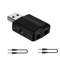 USB Bluetooth 5.0 raidītāja uztvērējs 3 vienā EDR adapteris televizoram datora austiņas Mini 3,5 mm AUX stereo bezvadu Bluetooth adapteris cena un informācija | USB adapteri automašīnas oriģinālai skaņas sistēmai | 220.lv