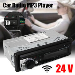 Pārnēsājams 24 V digitālais automašīnas MP3 atskaņotājs 60 Wx4 FM radio stereo audio USB/SD atbalsts ar Bluetooth saderīgu MP3/WMA skaļuma kontroles pulksteni цена и информация | USB адаптеры для оригинальной звуковой системе автомашины | 220.lv