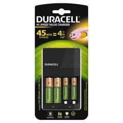 Зарядное устройство Duracell CEF14 - 4 батареи цена и информация | Зарядные устройства для элементов питания | 220.lv