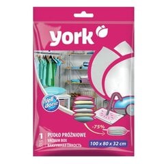 Вакуумный мешок для одежды YORK, 100 x 80 x 32 cм цена и информация | Мешки для одежды, вешалки | 220.lv