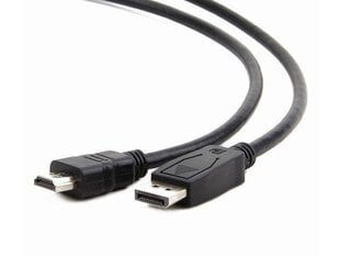 Kabelis GEMBIRD KABEL DISPLAYPORT M -> HDMI M 1M cena un informācija | Kabeļi un vadi | 220.lv