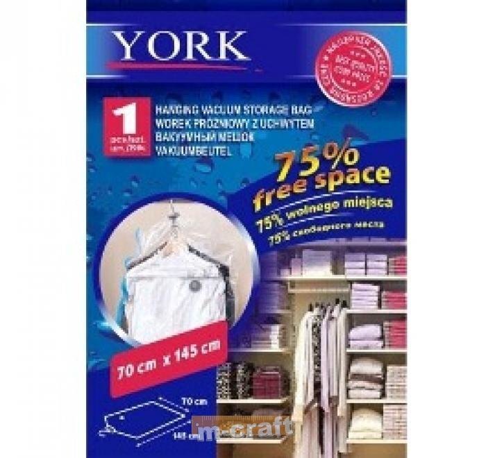 Vakuuma maiss drēbēm YORK, 70 x 145 cm ​​ цена и информация | Pakaramie un apģērbu maisi | 220.lv