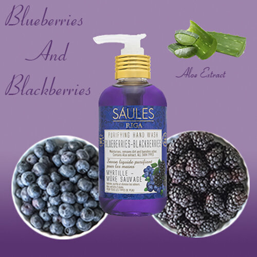 Šķidrās roku ziepes BLUEBERRIES-BLACKBERRIES, Saules Fabrika, 200 ml цена и информация | Ziepes | 220.lv