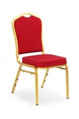 Krēsls Halmar K-66, banketiem/ēdamistabai, sarkans/zelta cena un informācija | Virtuves un ēdamistabas krēsli | 220.lv
