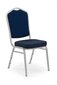 Krēsls Halmar K-66S, pusdienu/bankešu, zils/sudrabots cena un informācija | Virtuves un ēdamistabas krēsli | 220.lv