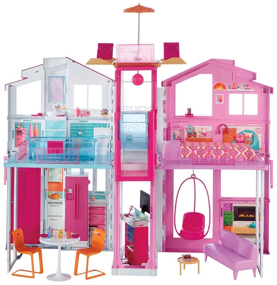 Barbie Style 3-Story Pilsētas mājas leļļu namiņš цена и информация | Rotaļlietas meitenēm | 220.lv