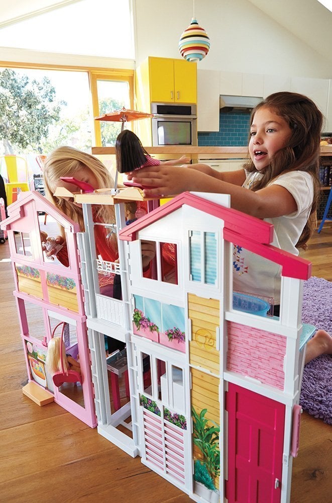 Barbie Style 3-Story Pilsētas mājas leļļu namiņš цена и информация | Rotaļlietas meitenēm | 220.lv