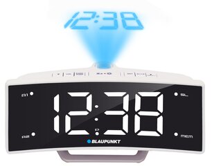 Радиобудильник Blaupunkt CRP7WH FM USB, с проектором цена и информация | Радиоприемники и будильники | 220.lv