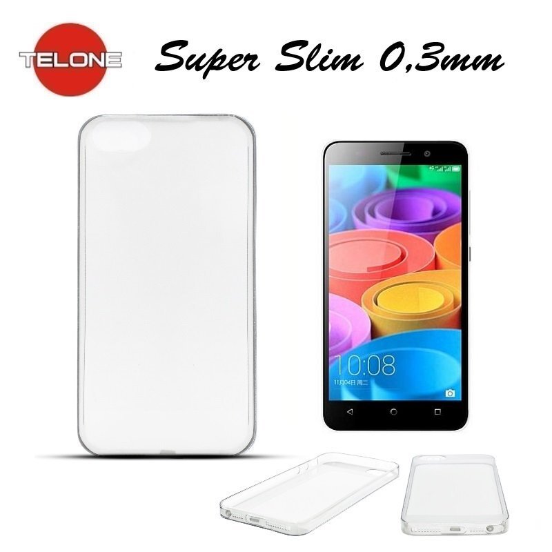 Telone Ultra Slim 0.3mm Back Case Huawei Honor 4X super plāns telefona apvalks Caurspīdīgs cena un informācija | Telefonu vāciņi, maciņi | 220.lv
