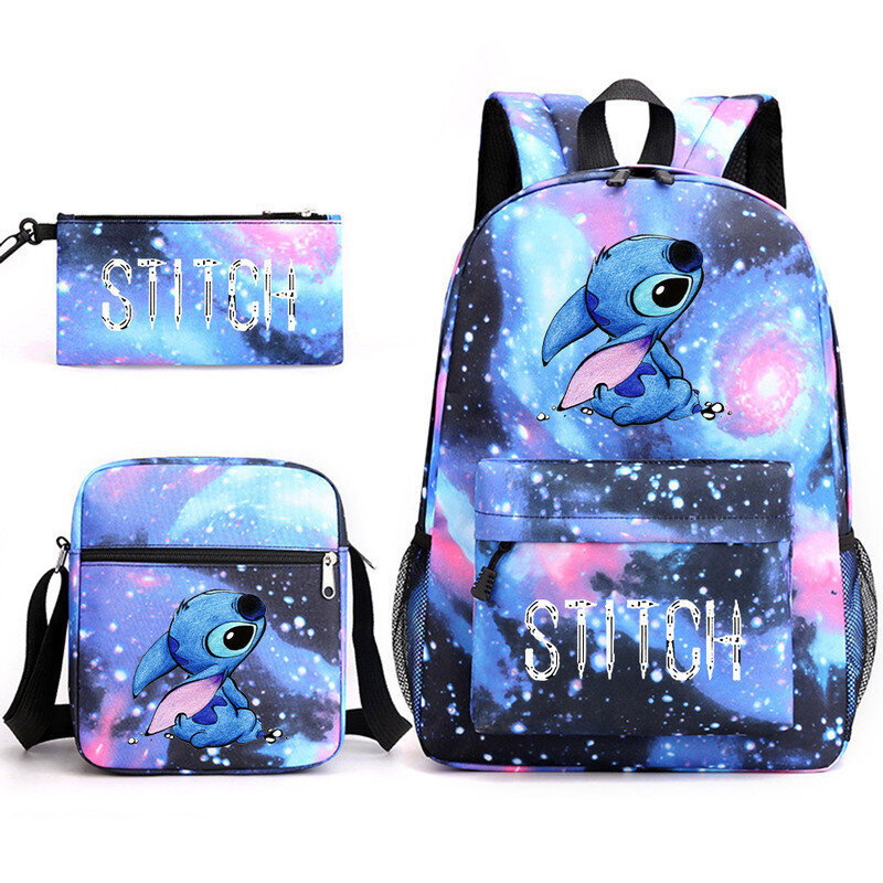 Lilo & Stitch Backpack 3 Pack skolas soma cena un informācija | Skolas somas | 220.lv