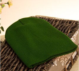 (Army Green)Unisex kokvilna, cieta, silta, mīksta cepure sievietēm vīriešiem, zēniem, meitenēm, tamborētām cepurēm, adītām ziemas cepurēm цена и информация | Женские шапки | 220.lv