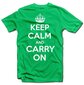 T- krekls "KEEP CALM AND CARRY ON" cena un informācija |  Oriģināli T-krekli | 220.lv