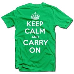 Рубашка "KEEP CALM AND CARRY ON" цена и информация | Оригинальные футболки | 220.lv