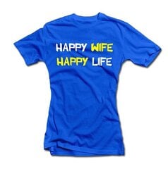 Женская рубашка "Happy wife" цена и информация | Оригинальные футболки | 220.lv