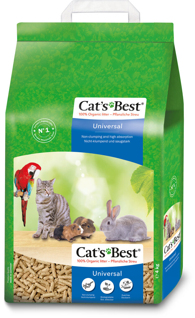 Pakaiši kaķiem CAT'S BEST UNIVERSAL, 7 l cena un informācija | Kaķu smiltis, pakaiši | 220.lv