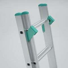Алюминиевая лестница, универсальная, двусторонняя, выдвижная, 2x7 цена и информация | Стремянки | 220.lv