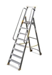 Бытовая лестница двухсторонняя, 7 ступеней цена и информация | Стремянки | 220.lv