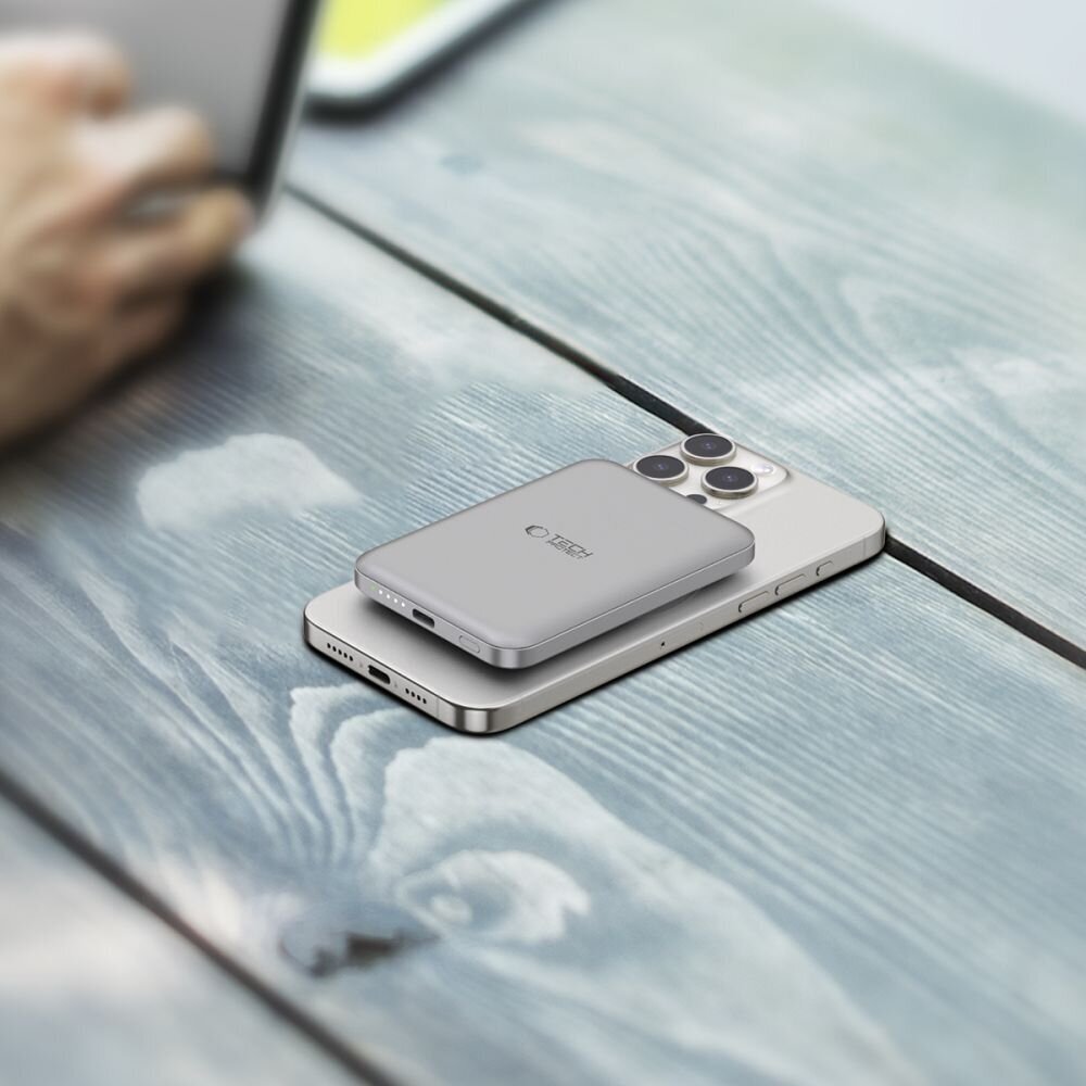 TECH-PROTECT PB10 LIFEMAG MAGSAFE POWER BANK 5000MAH TITANIUM cena un informācija | Lādētāji-akumulatori (Power bank) | 220.lv