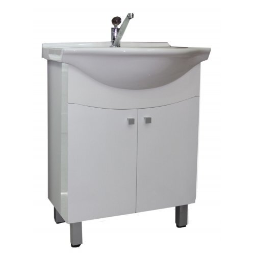 Apakšējais vannas istabas skapītis ar izlietni C20, balts цена и информация | Vannas istabas skapīši | 220.lv